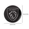 4ks 56mm Samolepky s emblémem středové krytky kol auta černostříbrné Pro Peugeot 307 308 206 207 208 407 508 5008 106 107 205 4008 301