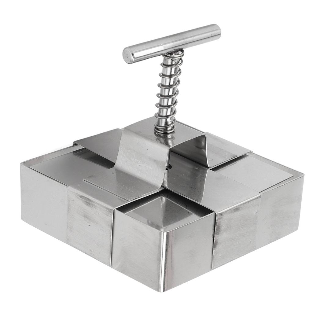 Stainless Steel Clay Cutter Spring Loaded Plunger Cutting Handcraft Cake Cutter Mold for Salads Desserts