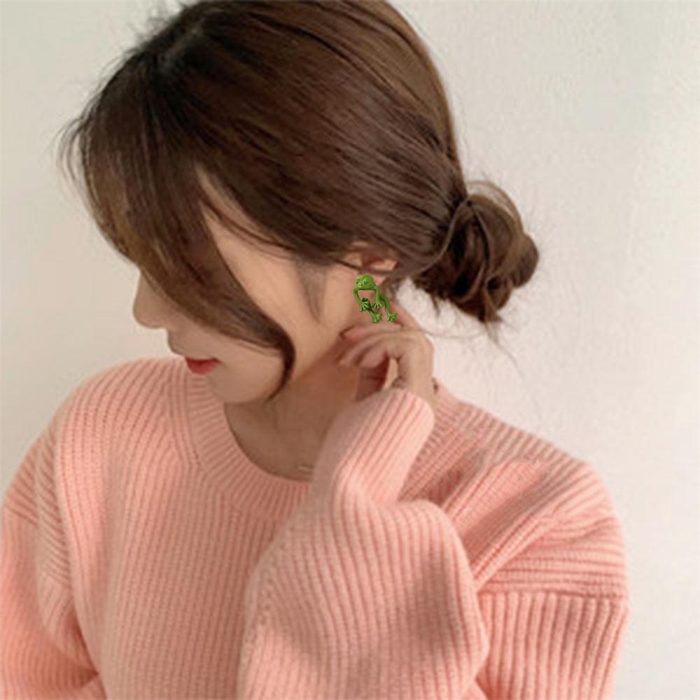 Jewelry Frog Shape Korea Style Earrings Women Stud Earrings Animal Stud Earrings Piercing Ear Stud