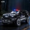 AAZY1 Simulation 1:24 Police Car Edition Alloy Car Model Pendant Toy