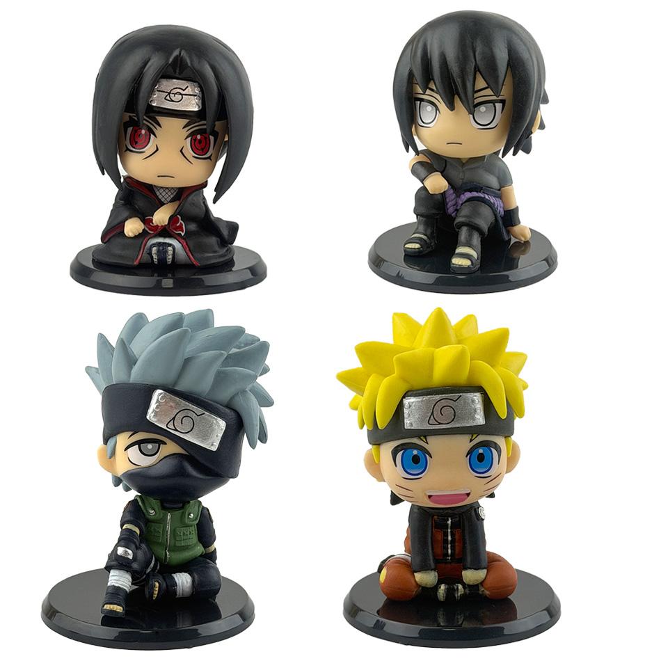 Na Ru To Anime Figure Uzumaki Kakashi Uchiha Sasuke Itachi Cute Toys Q Figurals Action Figurine Model