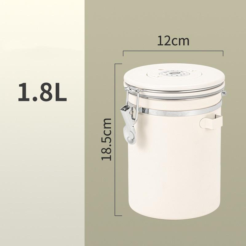 Stainless Steel Coffee Canister Coffee Bean Storage Airtight Containers with Date with Spoon Vent Valve Kitchen Food Storage Jar