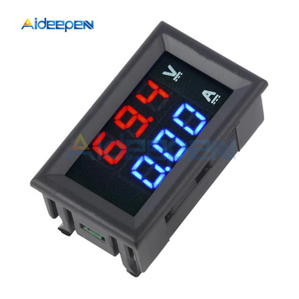 0.28" Mini Digital Voltmeter Ammeter DC 100V 10A 50A 100A Panel Amp Volt Voltage Current Meter Tester Dual LED Display 3 Bit