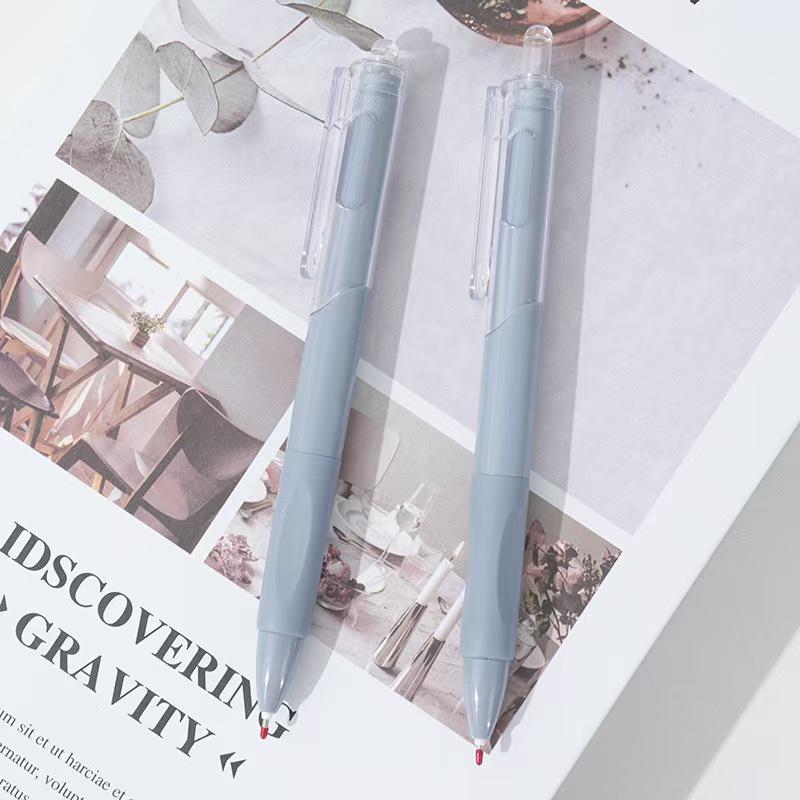 Quick-Dry White Brush Pen: 0.5mm Click-Action for Students & Office Signature Use.