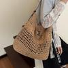 Luxury Straw Crochet Tote: Spacious, Versatile Crossbody for Vacation