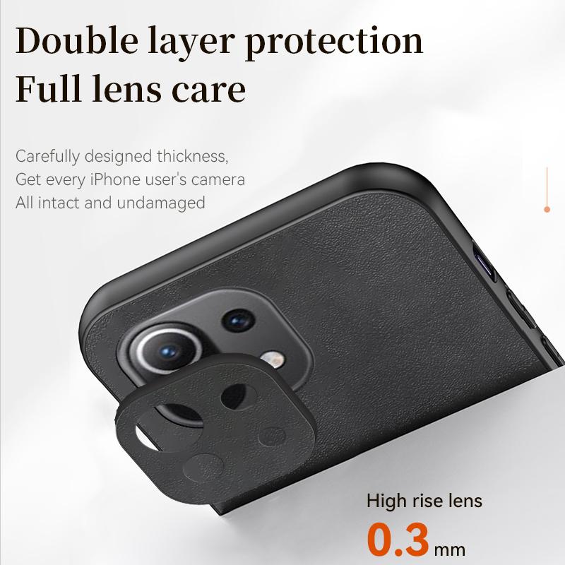 For Xiaomi 11 Lite Sheepskin Leather Soft Case for Xiaomi 11T Xiaomi 11Ultra Camera Lens Protective Matte Cover