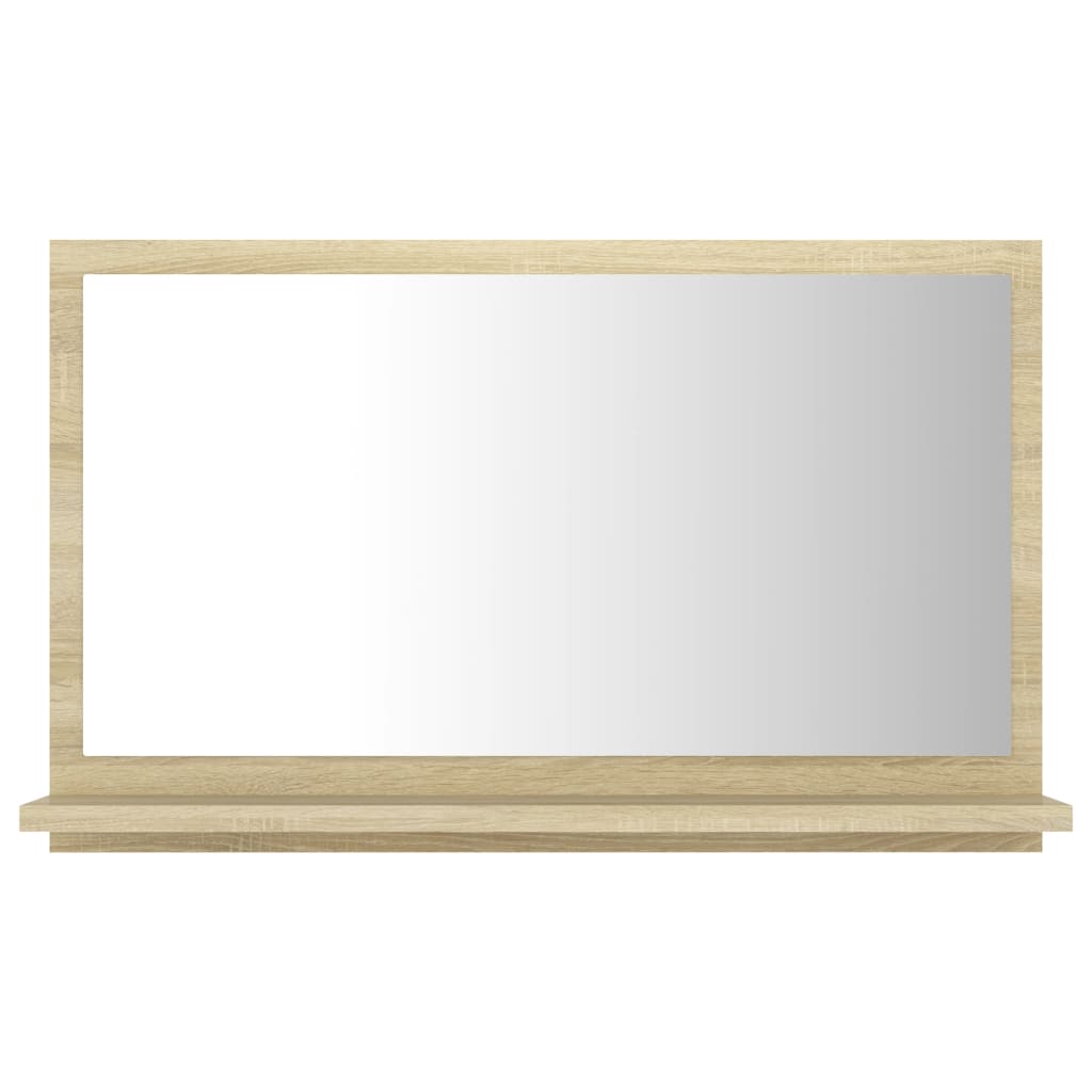 Bathroom Mirror in Sonoma Oak 60 x 10.5 x 37 cm Engineered Wood