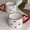Shangqi Hand-Painted Red Heart Ceramic Mug