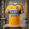 Season 2026 Tigres UANL Football Jersey Men Summer New 3D Print Sports Football T-shirt Breathable Quick Drying FamilyMatching