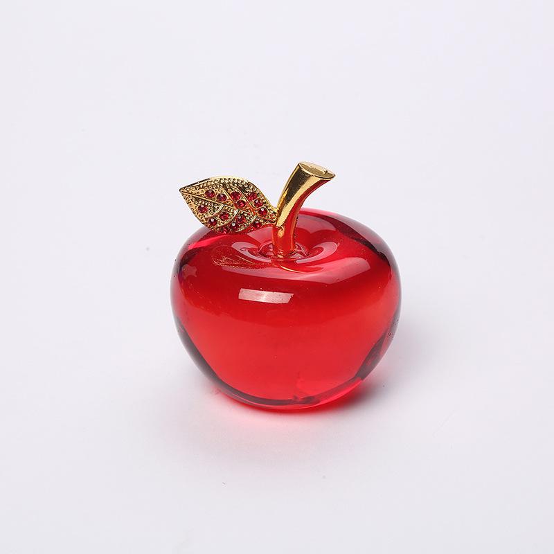Red Crystal Apple Ornament for Christmas Eve - Perfect Gift & Car Decoration