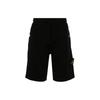 Solid Color Mid Waist Fitted Drawstring Straight Leg Casual Shorts Men Shorts Black 801563460-V0029