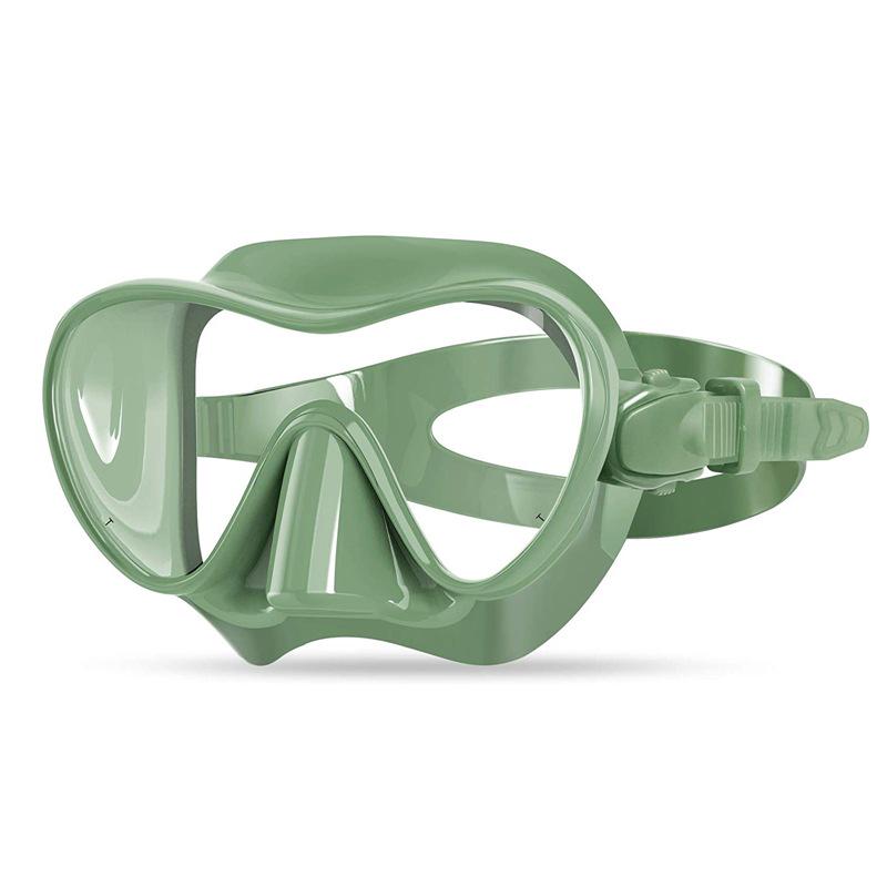 

Diving Mask: 180° View, Anti-Fog, Anti-Explosion, Liquid Silicone for Adults & Kids – Perfect for Snorkeling & Deep Diving. Children зелений