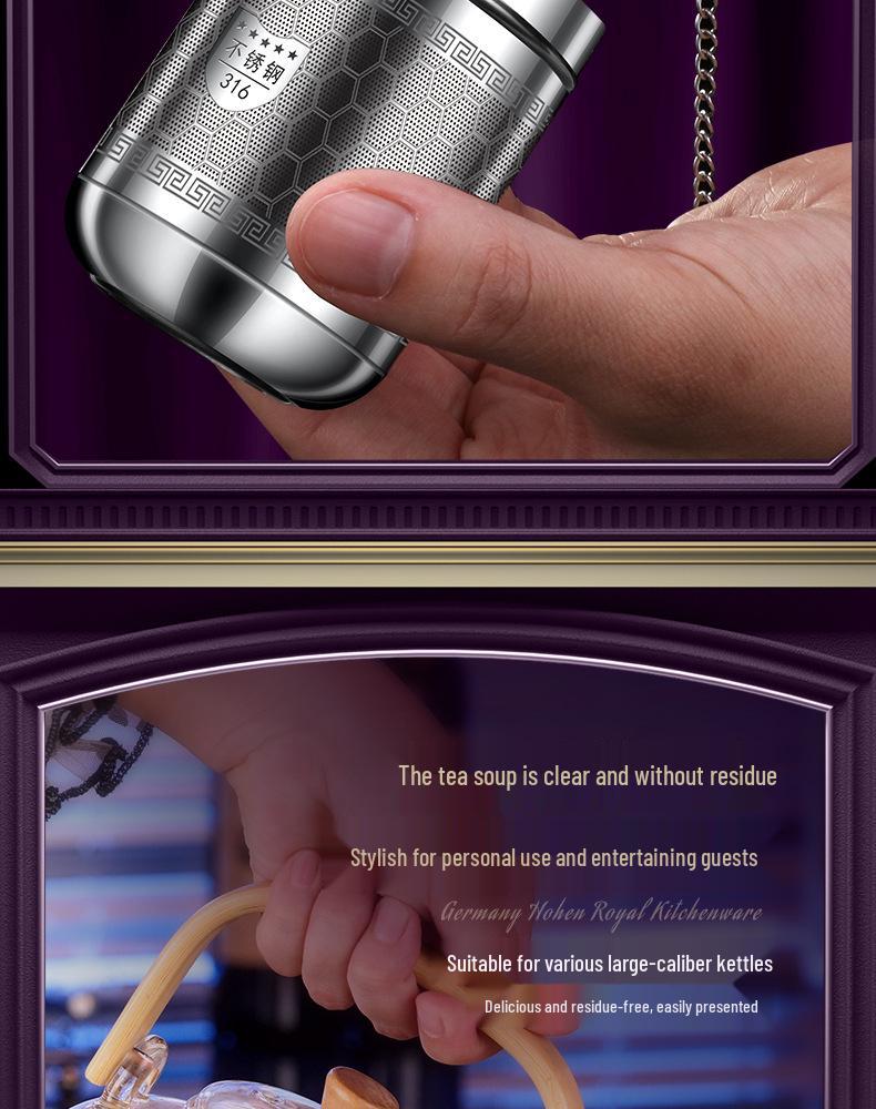 316 Stainless Steel Tea Infuser & Strainer for Kettles & Thermos Cups