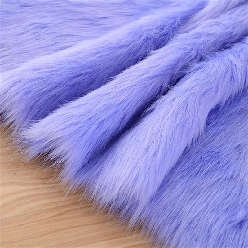 5cm Plush Thickened Fur Fabric By The Meter Coats Bags Clothes Sewing High-grade Imitation Fox Cloth Decorative Winter Plain Diy