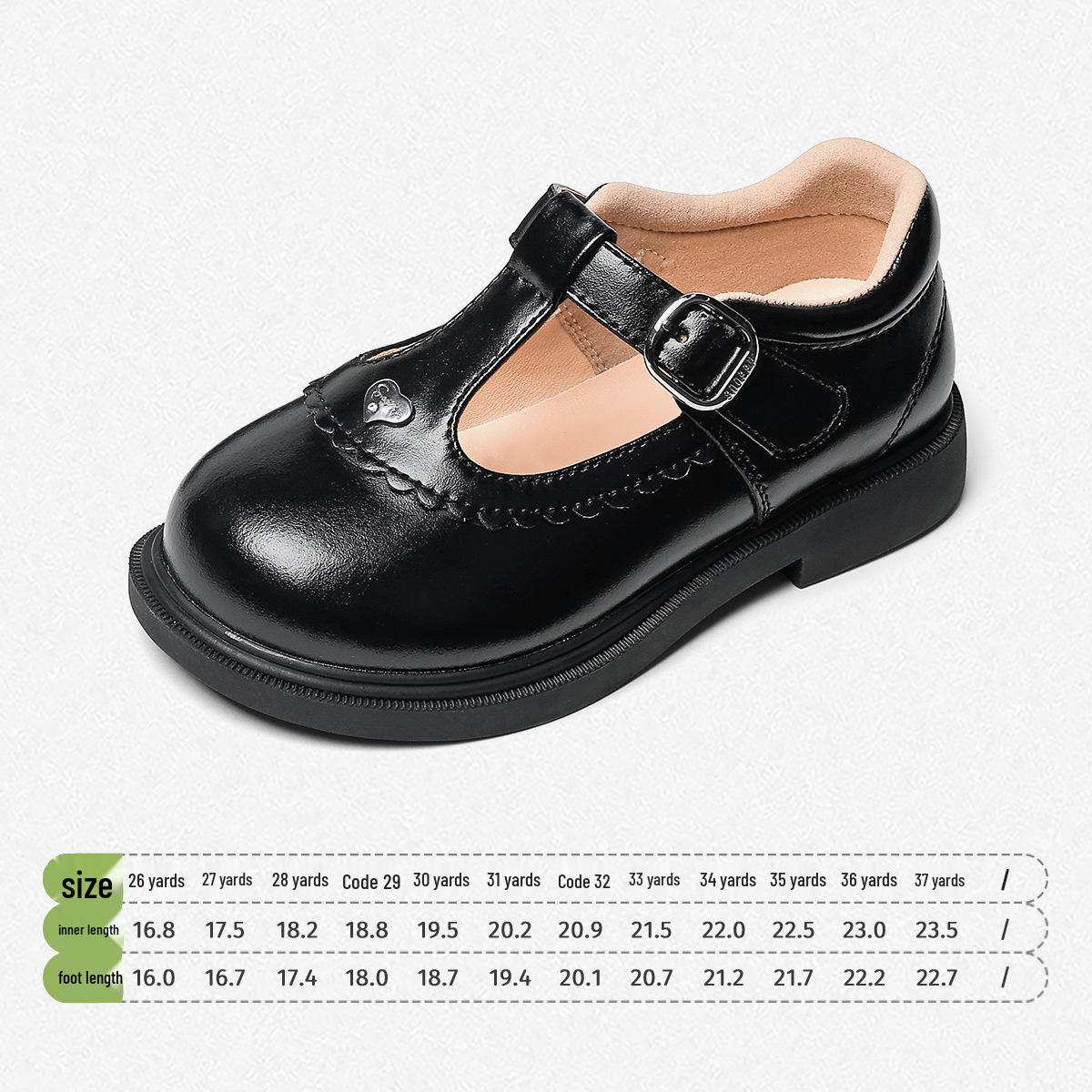 

Snuffy Kids Silver T-Strap Leather Shoes Spring 2026 - Non-Slip Soft Sole for Girls 33