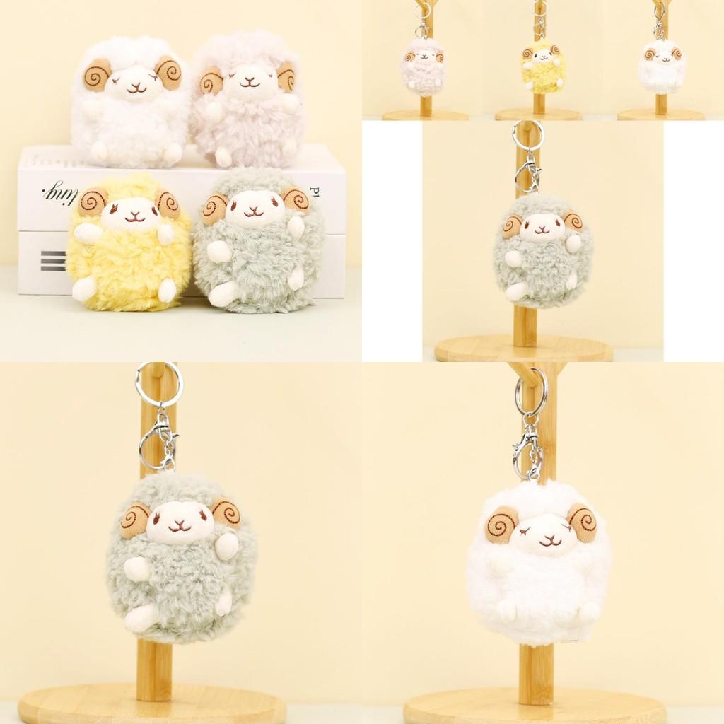 Cute Cartoon Sheep Plush Keychain Soft Stuffed Animal Doll Couple Gift
