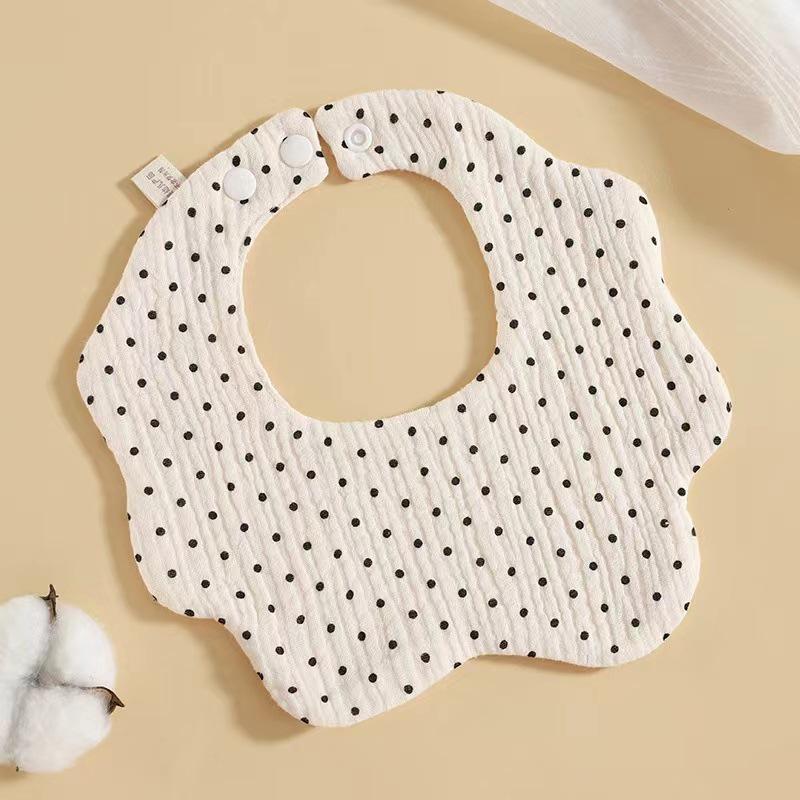 New Style Six-Layer Cotton Yarn Baby Drool Bib: Anti-Spit Up Petal Design for Newborns