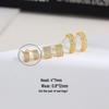 High-Grade Curved Gold Plated Silver Diamond Zircon Earrings for Women - Spring/Summer 2026