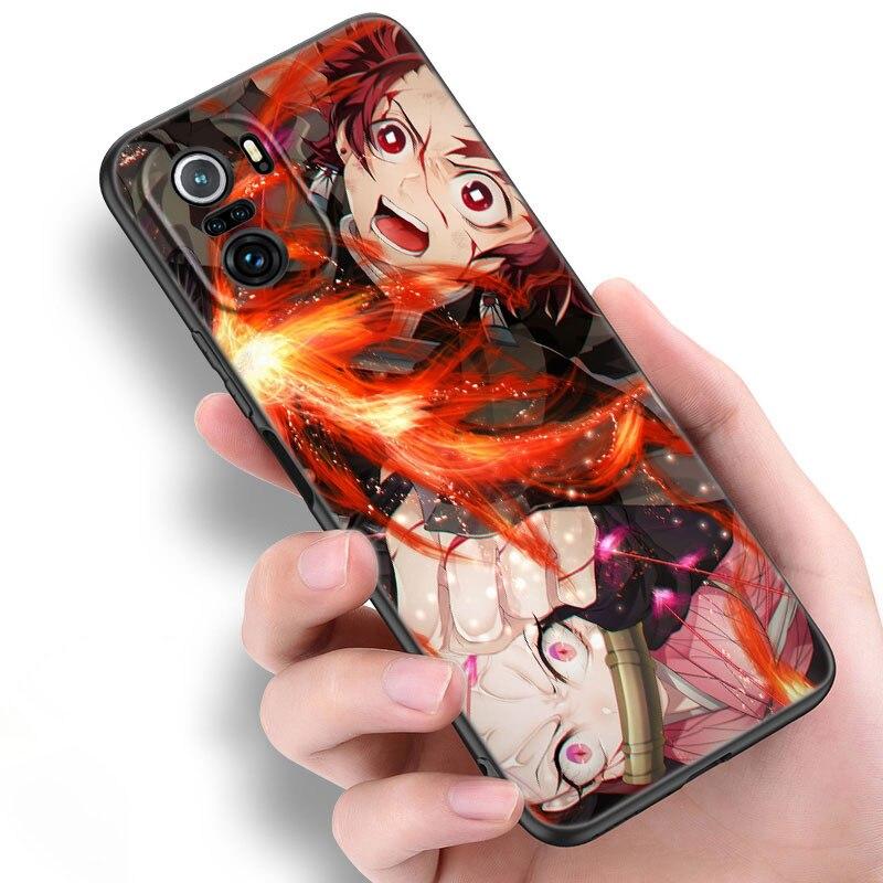 Anime Demon Slayer Kamado Tanjirou Phone Case For Xiaomi Mi POCO X3 NFC GT M4 M3 12 11T 10T Pro A3 11 Lite NE 5G 12X 11i F3