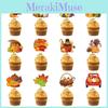 Celebration Thanksgiving Day Cake Paper Insert Flags Decoration Holiday For