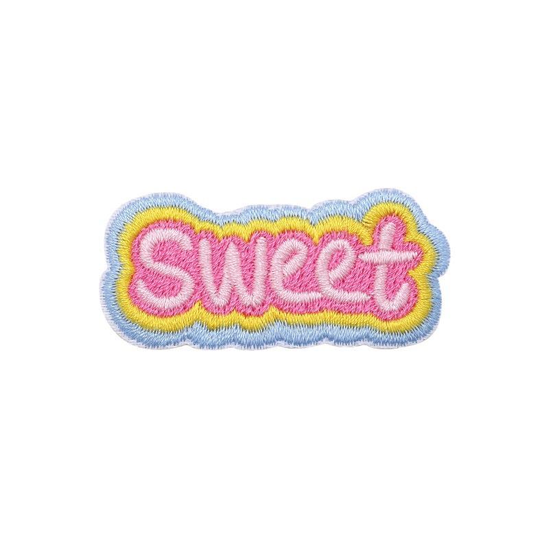 Cartoon Alphabet Embroidery Self-Adhesive Cloth Patch for Clothing Accessories