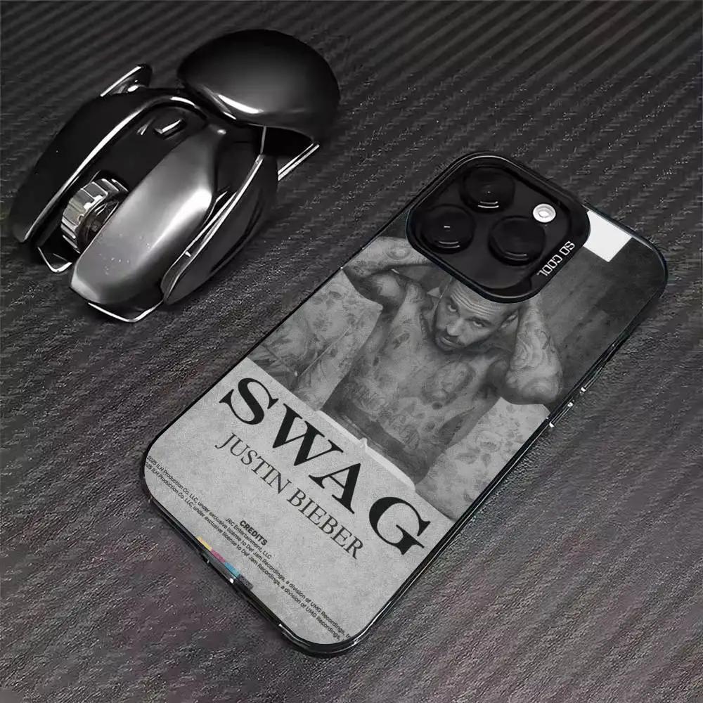 Swag J-Justin B-Bieber Handyhülle für iPhone 17 16 15 14 13 12 11 Pro Max XS Max 7 8 Plus Stoßfeste Silikon-Matt-Abdeckung