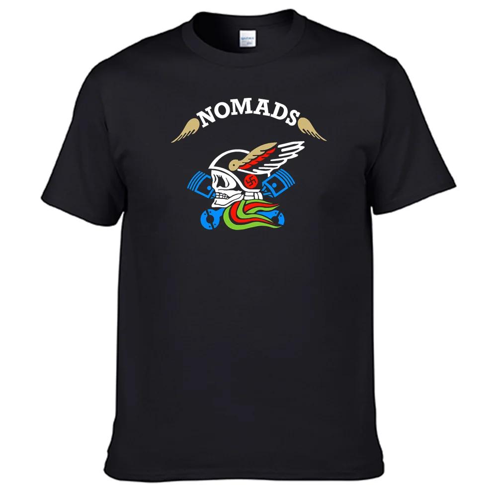 

Футболка Nomads Mc унисекс, рубашка унисекс из 100% хлопка, топ продаж N06 унисекс