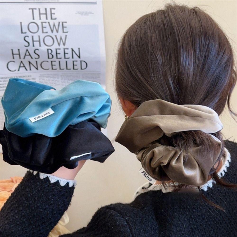 

Large Hair Tie Vintage Velvet Rubber Hair Rope Cute Headwear Women Girl кавовий