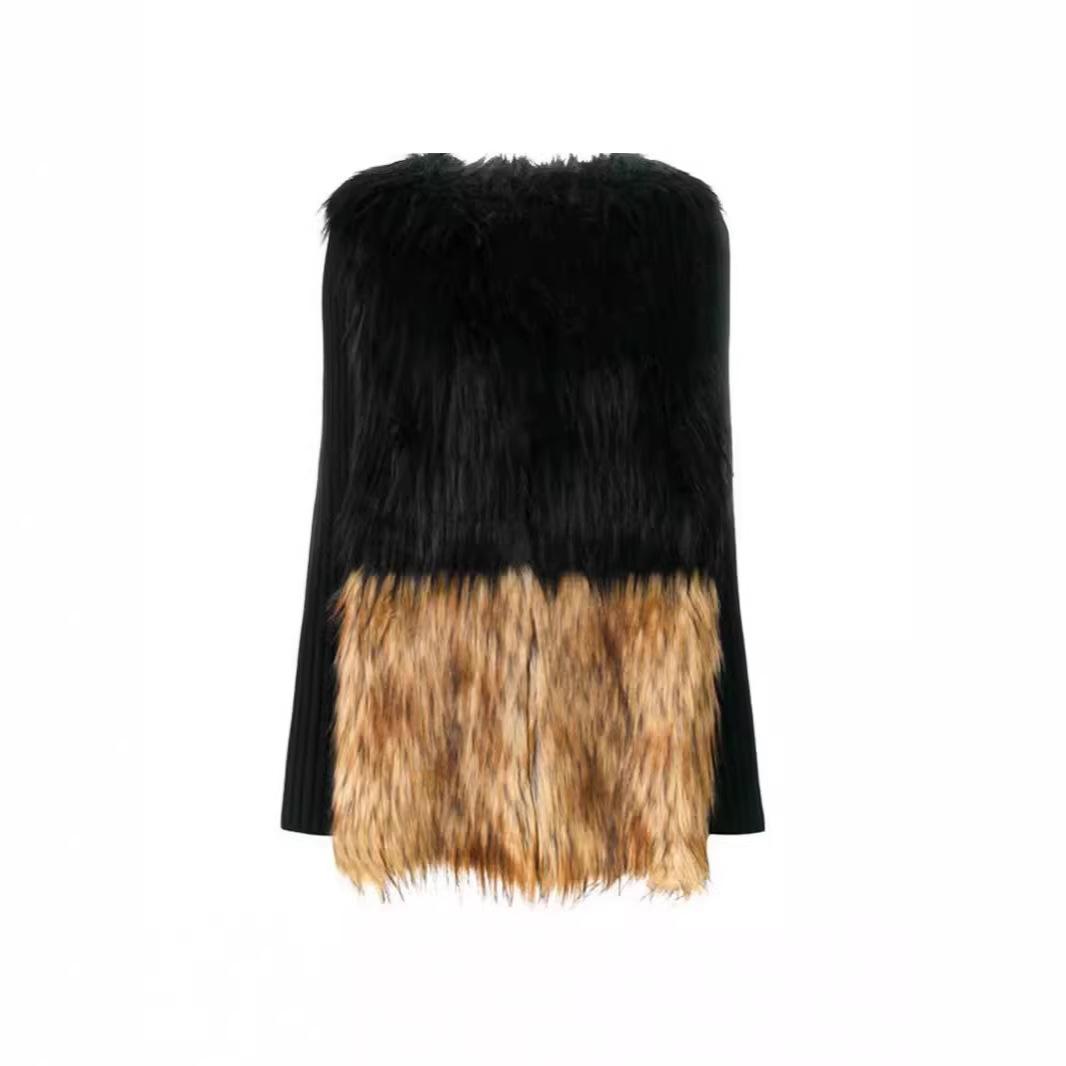 Жилет из искусственного меха Осень/Зима Средней или Длинной длины XXXL