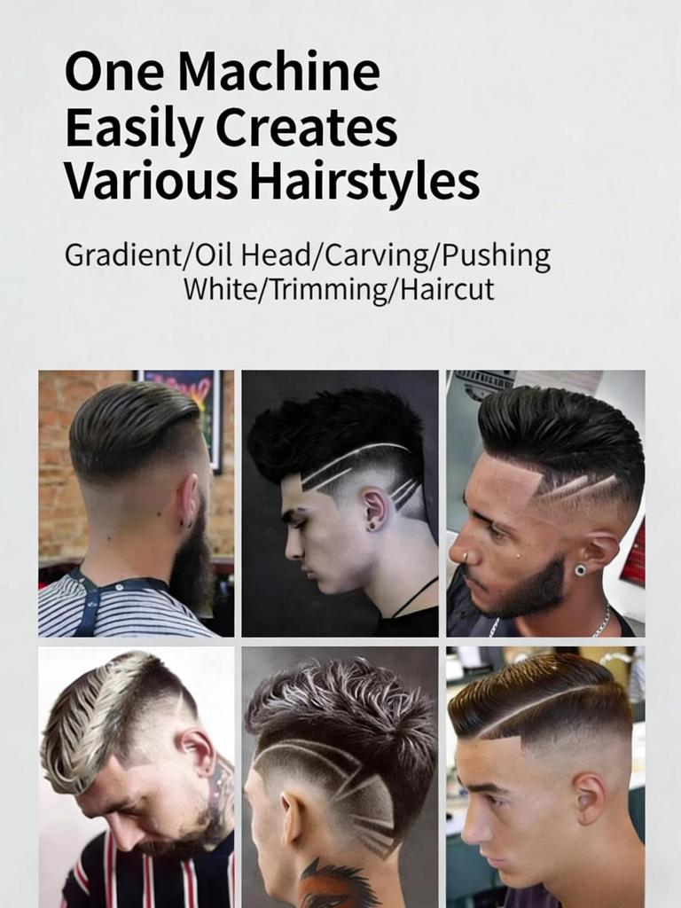 Professional Electric Hair Clipper Set for Barbers - Includes Carving Tool