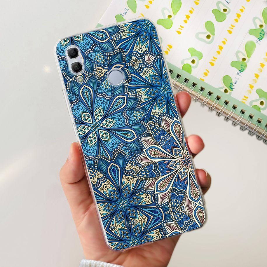 For Honor 10 Lite Case Honor 10i Shockproof Cover HRY-LX1T HRY-LX2 Stylish Flower Soft Silicone Clear TPU Funda For Honor10 Capa