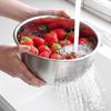 Reborn. J Hanaro Stainless Steel 304 Rice Washing Bowl M 23cm/ Multi-purpose Mixing Bowl with Perforated Drainage Strainer