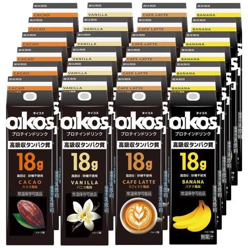 Danone Japan Danone Oikos Protein Drink, 240ml, Set of 6, Highly Absorbed Protein Flavors (Cocoa, Vanilla, Caff? Latte, Banana)