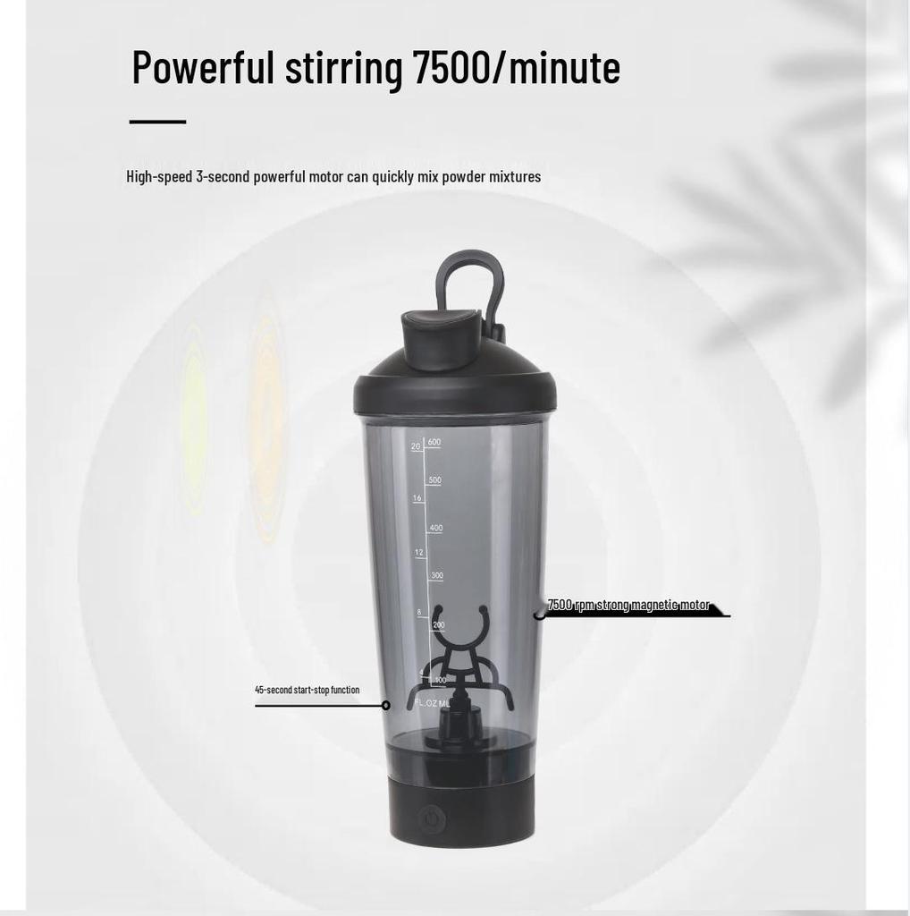 High-Temperature Resistant Electric Shaker Cup for Protein Shakes and Fitness Drinks