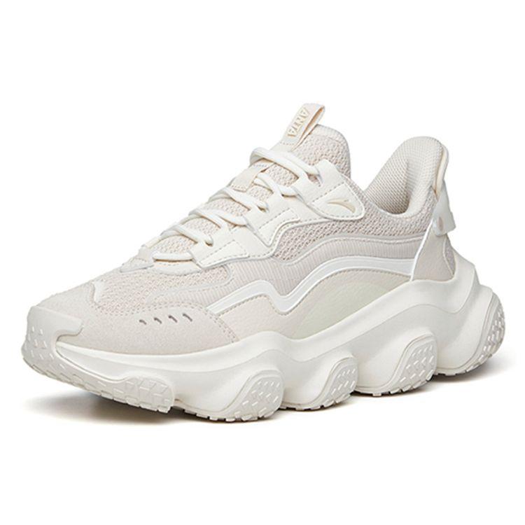 Anta Zhuo Bai 2.0 Thick Sole Sports Low Top Dad Shoes Men Sneakers Gray White 912218883-1