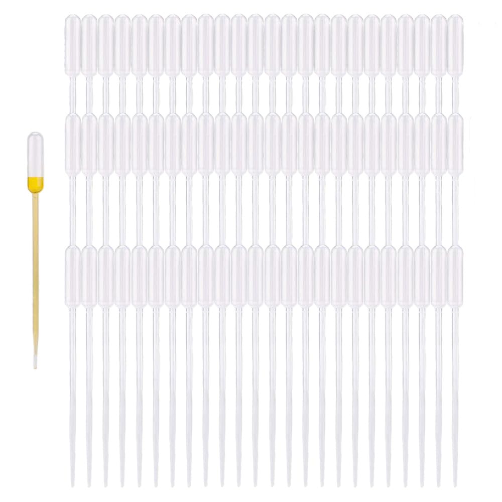 YIXINLYMY Dropper Pipette 0.5ml 100 Pieces Plastic Disposable Polydropper Long 0.5m