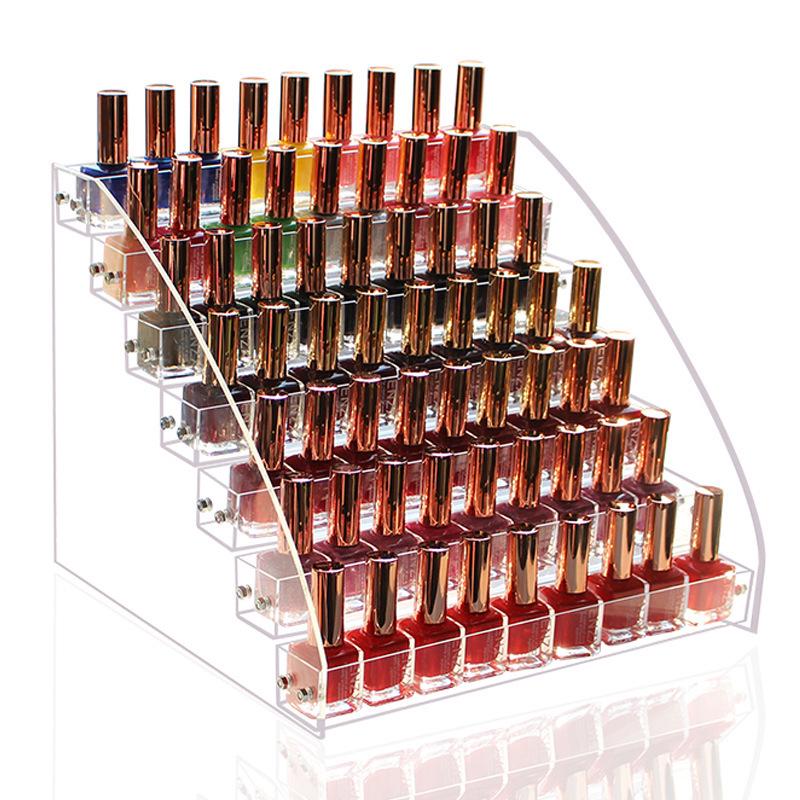 Multi-layer Transparent Cosmetic Organizer for Eyeshadow, Powder, Lipstick, Perfume, and Nail Polish