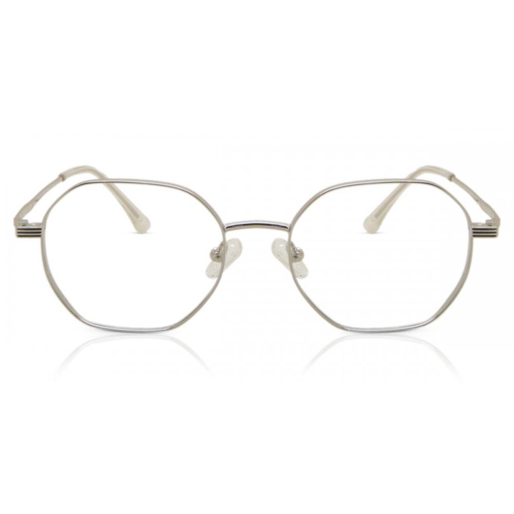 

Full Rim Geometric Silver Smartbuy Collection Hurp M297a Fashion Unisex Eyeglasses Silver/49