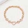 Hollow Love Zircon Bracelet Women's Fashion New Light Luxurious Geometric Circle Bracelet