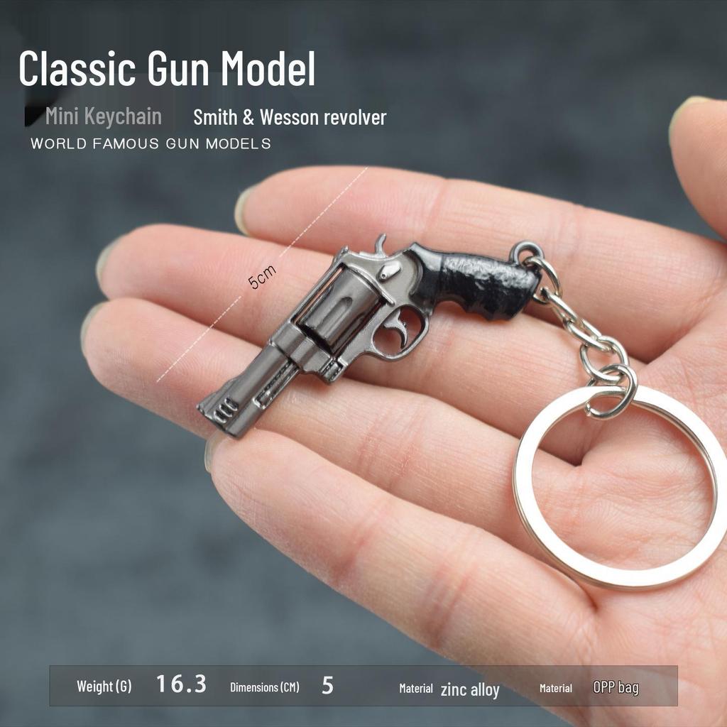 PUBG Chicken Dinner Revolver Alloy Toy Keychain Ornament