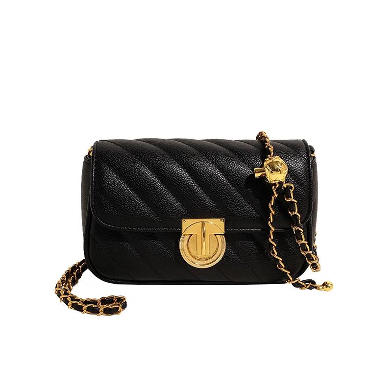 

Сумки через плечо из искусственной кожи с цепочкой для женщин, новые, высокого качества, модные, большой емкости, сумки через плечо