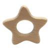 Wooden Baby Teether Toys Natural Beechwood Chew Toys for Infants Educational Teething Rings with Animal Shapes