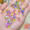100Pcs Aurora Mixed Color Rhinestones, Holographic Ice Cube Hearts Nail Art Decorations for Dazzling Manicures
