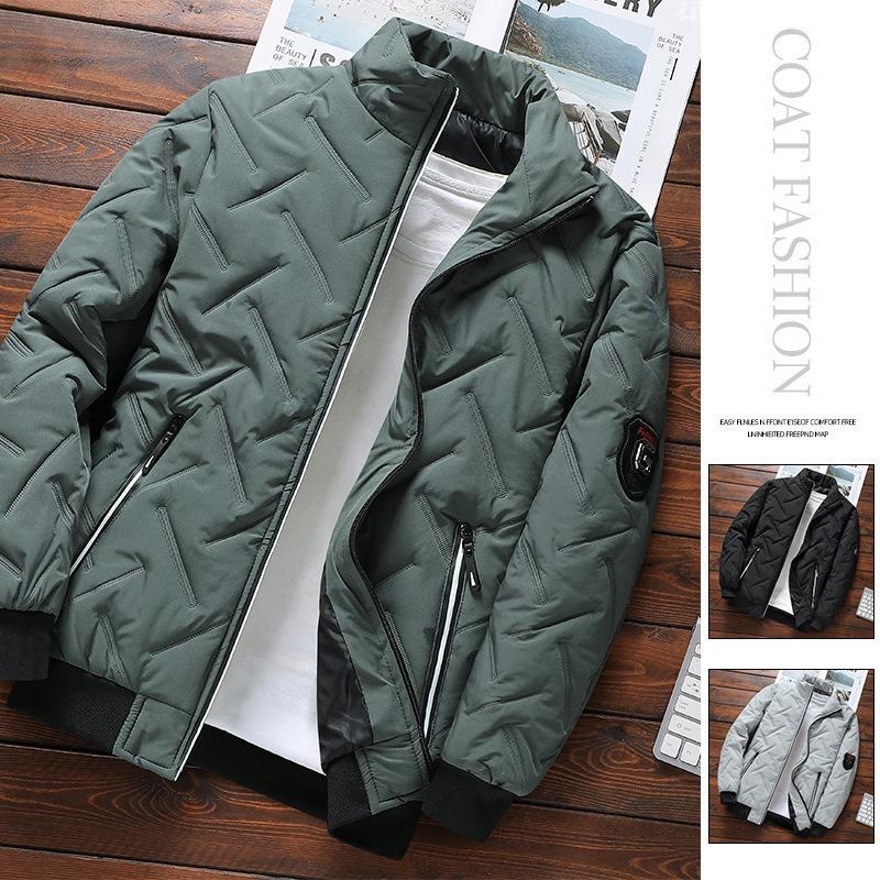 Herrenjacke Herbst und Winter neu Herren Baumwolljacke trendige kurze Stehkragen leichte Daunenbaumwolljacke Herren
