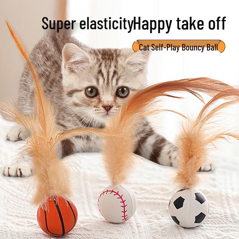 Cat Feather Sports Ball 3-Pack