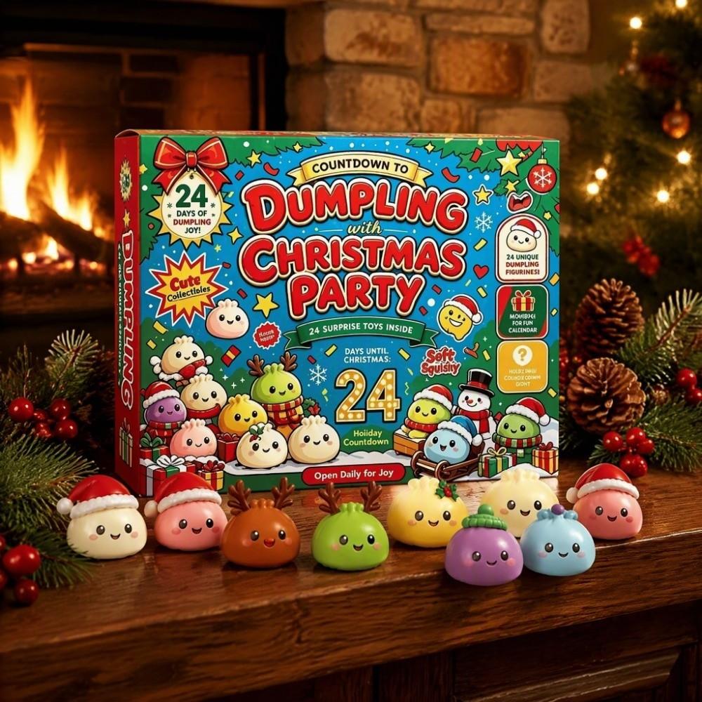 24Pcs Countdown Calendar Christmas Fidget Toy Set Christmas Toy Slow Rising Squeeze Toy Holiday
