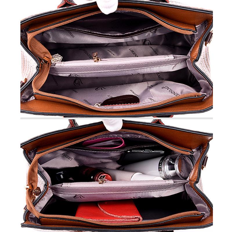 2025 New Fashion High-end Crocodile Leather Women Handbag Large-capacity Waterproof Lightweight Messenger Bag Temperament Commuter Shoulder Bag
