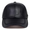Unisex Solid Color Leather Baseball Caps Adjustable Casual Hats Spring and Autumn Outdoor Sunscreen Hat