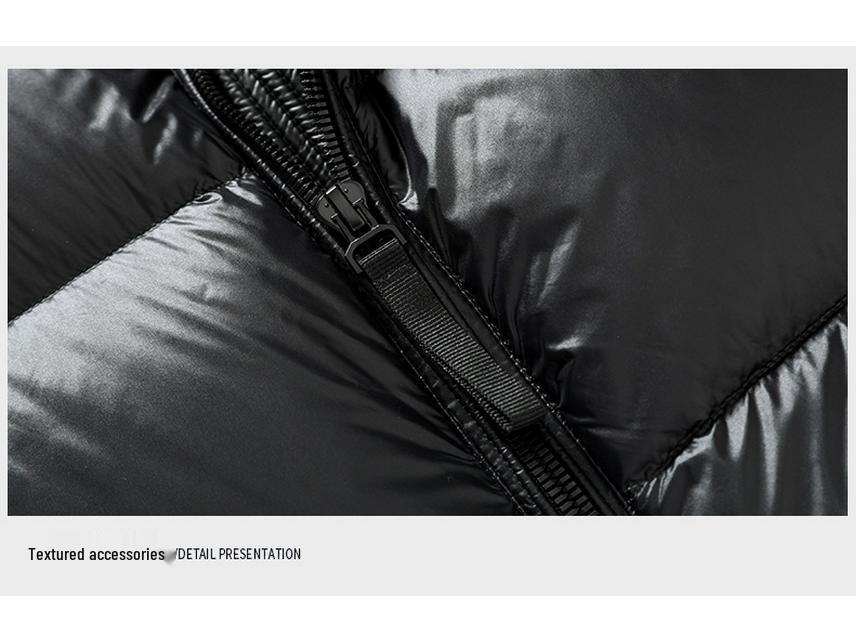 Black Gold Graphene Goose Down Jacket - Autumn/Winter Hooded Casual Fashion Outerwear