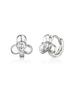 Silver Flower Simple One-Touch Earrings GISVEE125